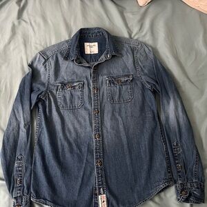 Abercrombie Kids Blue Button Down Shirt Classic Design